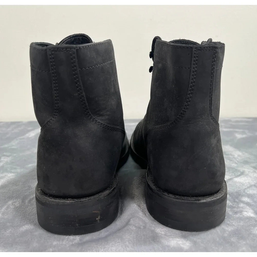 Thursday Captain Boots Mens Size 11 Black Matte Leather Lace Up Cap Toe Chukka